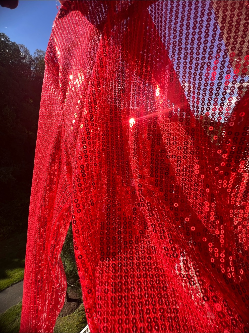 NWOT Red Hot Sparkly Sequin One-Piece Zip-Front Onesie Romper Jumpsuit